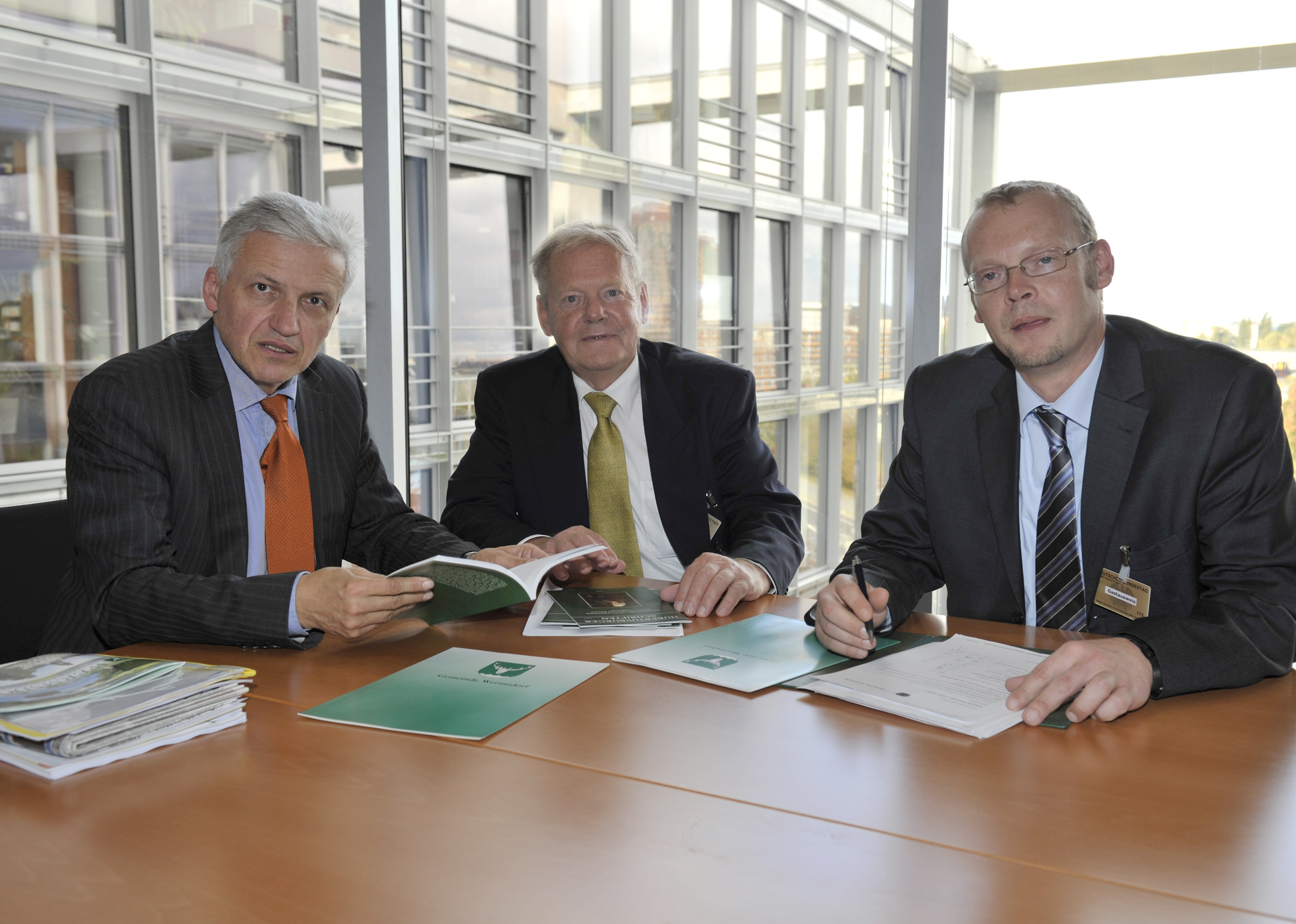 Vorbesprechung: MdB Manfred Kolbe, Dr. Georg Müller und Bürgermeister Matthias Müller